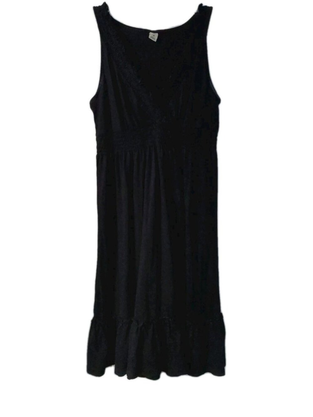 Old Navy Women’s Black Dress Size Medium Sleeveless Elastic Waist Ruffles